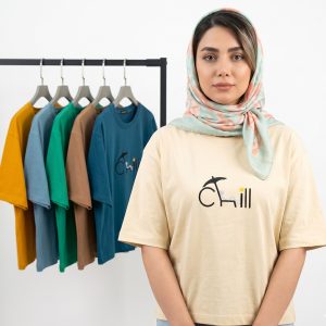 تیشرت باکسی زنانه chill کد 11737