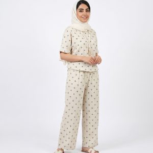 ست تیشرت و شلوار زنانه پاپیونی کد 11758