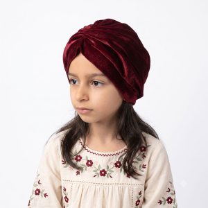 توربان دخترانه زرشکی کد 6576