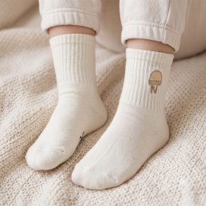 جوراب بچه گانه ساق بلند N شیری کد 10908
