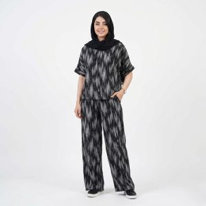 ست تیشرت و شلوار بگ زنانه کج راه کد 11762