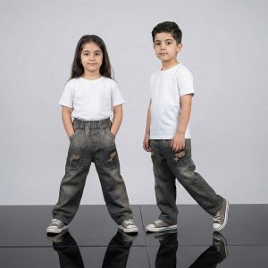 شلوار جین بگ زاپدار 2 تا 7 سال کد 11218