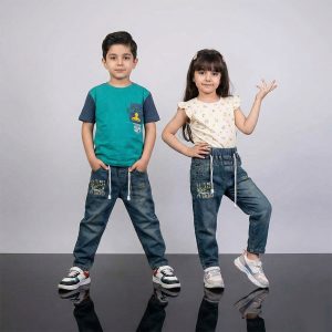 شلوار جین مام بچه گانه خرگوش 2 تا 7 سال کد 11214