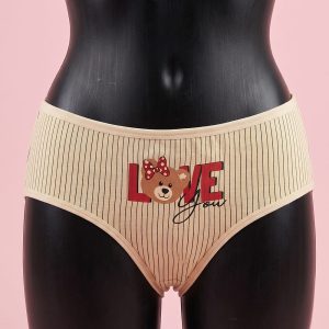 شورت زنانه کرم love کد 11820
