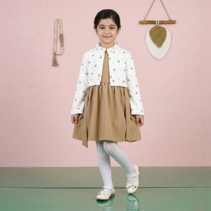 کت سارافون دخترانه قلبی نسکافه ای کد 11246
