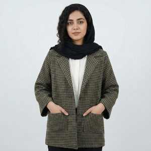 کت کشمیر زنانه قهوه ای کد 10706